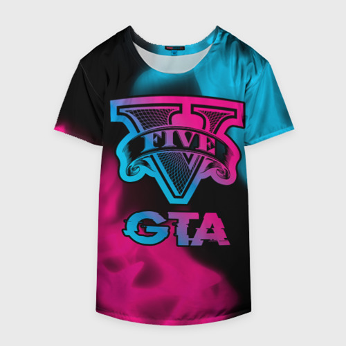 Накидка на куртку 3D GTA - neon gradient, цвет 3D печать - фото 4