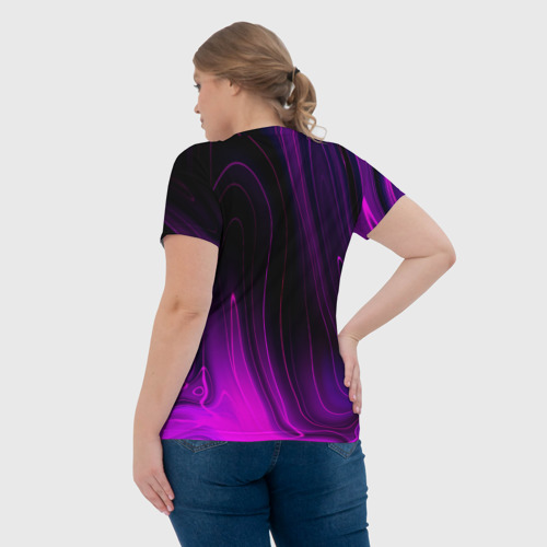 Женская футболка 3D Linkin Park violet plasma, цвет 3D печать - фото 7