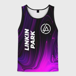 Мужская майка 3D Linkin Park violet plasma