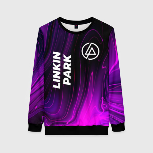 Женский свитшот 3D Linkin Park violet plasma, цвет 3D печать