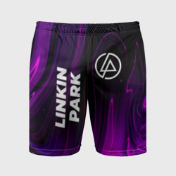 Мужские шорты спортивные Linkin Park violet plasma