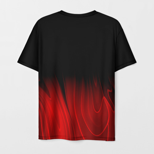 Мужская футболка 3D с принтом Sex Pistols red plasma, вид сзади #1