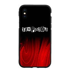 Чехол для iPhone XS Max матовый Sex Pistols red plasma