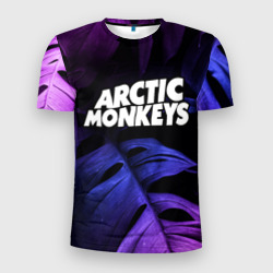 Мужская футболка 3D Slim Arctic Monkeys neon monstera