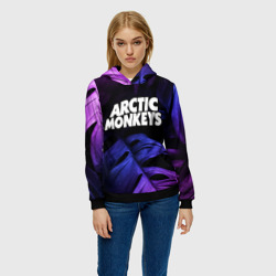 Женская толстовка 3D Arctic Monkeys neon monstera - фото 2