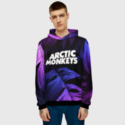 Мужская толстовка 3D Arctic Monkeys neon monstera - фото 2