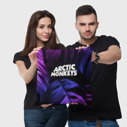 Подушка 3D Arctic Monkeys neon monstera - фото 2