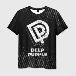 Deep Purple с потертостями на темном фоне – Футболка с принтом купить со скидкой в -26%