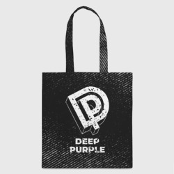 Шоппер 3D Deep Purple с потертостями на темном фоне