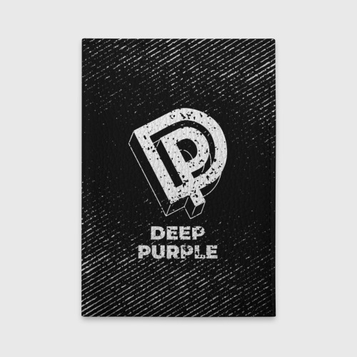 Обложка для автодокументов Deep Purple с потертостями на темном фоне