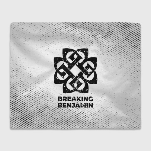 Плед 3D Breaking Benjamin с потертостями на светлом фоне, цвет 3D (велсофт)