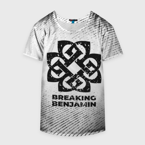 Накидка на куртку 3D Breaking Benjamin с потертостями на светлом фоне, цвет 3D печать - фото 4