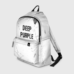 Рюкзак 3D Deep Purple glitch на светлом фоне: символ сверху