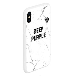 Чехол для iPhone XS Max матовый Deep Purple glitch на светлом фоне: символ сверху - фото 2