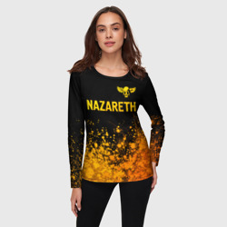 Женский лонгслив 3D Nazareth - gold gradient: символ сверху - фото 2