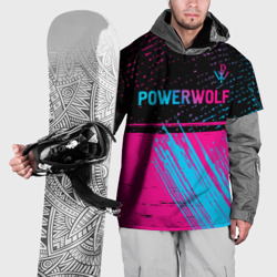 Накидка на куртку 3D Powerwolf - neon gradient: символ сверху