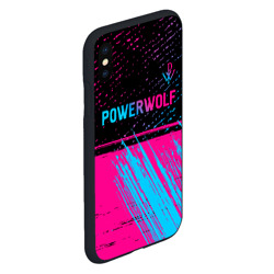 Чехол для iPhone XS Max матовый Powerwolf - neon gradient: символ сверху - фото 2