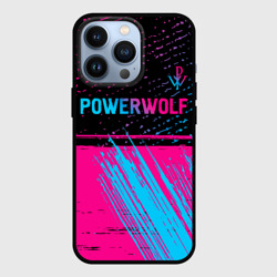 Чехол для iPhone 13 Pro Powerwolf - neon gradient: символ сверху