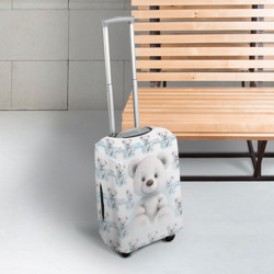 Чехол для чемодана 3D Плюшевый белый медведь - фото 2