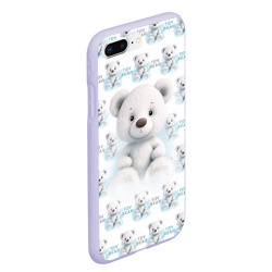 Чехол для iPhone 7Plus/8 Plus матовый Плюшевый белый медведь - фото 2