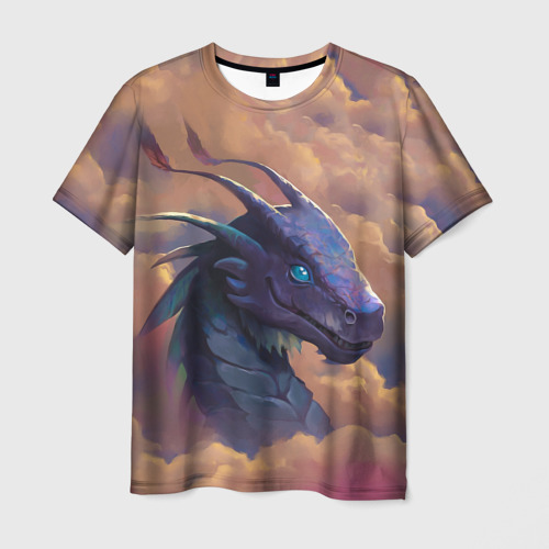 Мужская футболка с принтом Pathfinder dragon, вид спереди №1