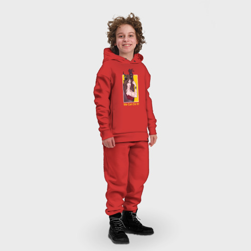 Детский костюм хлопок Oversize Pathfinder we can do it, цвет красный - фото 3