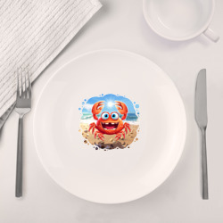 Набор: тарелка + кружка Летняя радость краба - фото 2