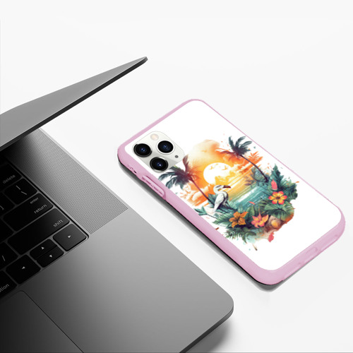 Чехол для iPhone 11 Pro Max матовый с принтом Летний закат, фото #5