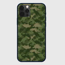 Чехол для iPhone 12 Pro Камуфляж из динозавров