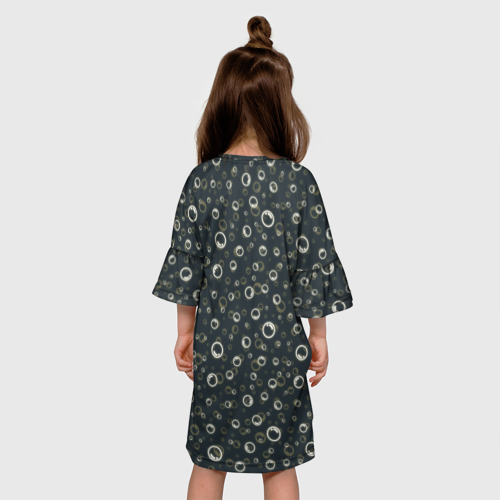 Детское платье 3D с принтом Забавный утёнок в капюшоне, вид сзади #2