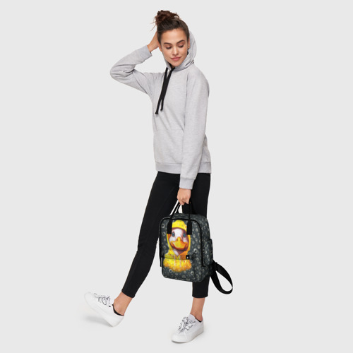 Женский рюкзак 3D Забавный утёнок в капюшоне - фото 4