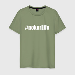 Хэштег Покерная жизнь – Футболка из хлопка с принтом купить со скидкой в -20%