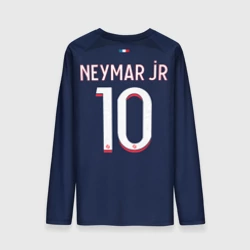 Мужской лонгслив 3D Неймар форма ПСЖ 23-24 домашняя