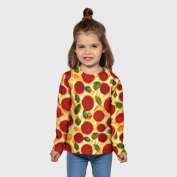 Детский лонгслив 3D Пицца пеперони - фото 2