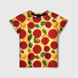 Детская футболка 3D Пицца пеперони