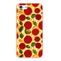 Чехол для iPhone 5/5S матовый Пицца пеперони
