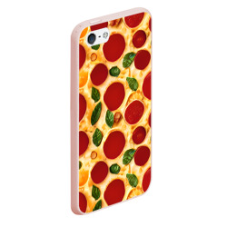 Чехол для iPhone 5/5S матовый Пицца пеперони - фото 2