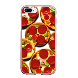 Чехол для iPhone 7Plus/8 Plus матовый Паттерн пиццы
