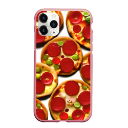 Чехол для iPhone 11 Pro Max матовый Паттерн пиццы
