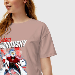 Женская футболка хлопок Oversize Бобровский Флорида Пантерз - фото 2