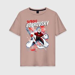 Женская футболка хлопок Oversize Бобровский Флорида Пантерз