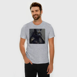 Мужская футболка хлопок Slim Пантера - самурай - нейросеть - фото 2