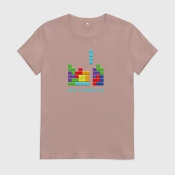 Женская футболка хлопок Тетрис - всё сложится