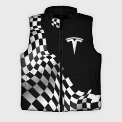 Мужской жилет утепленный 3D Tesla racing flag