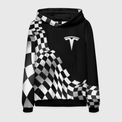 Мужская толстовка 3D Tesla racing flag