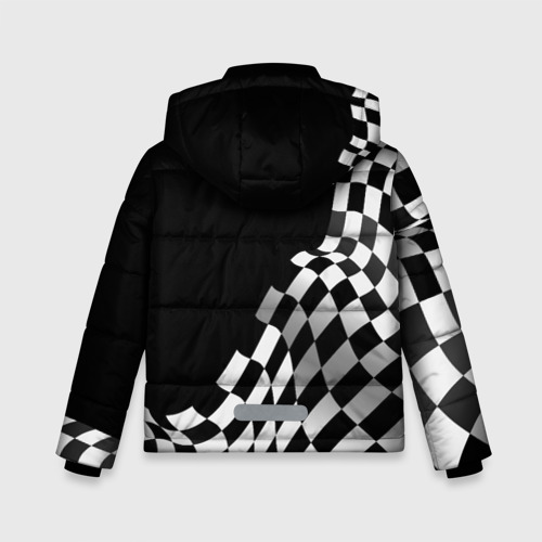 Зимняя куртка для мальчиков 3D Tesla racing flag, цвет черный - фото 2