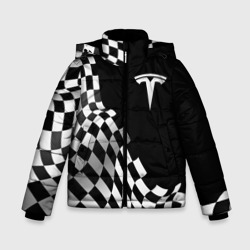 Зимняя куртка для мальчиков 3D Tesla racing flag