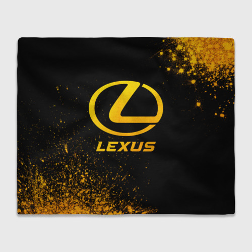 Плед 3D Lexus - gold gradient, цвет 3D (велсофт)