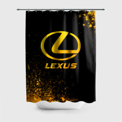 Штора 3D для ванной Lexus - gold gradient