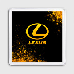 Магнит 55*55 Lexus - gold gradient